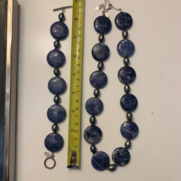 EUC Sodalite & Pearl Set - Picture 3 of 7